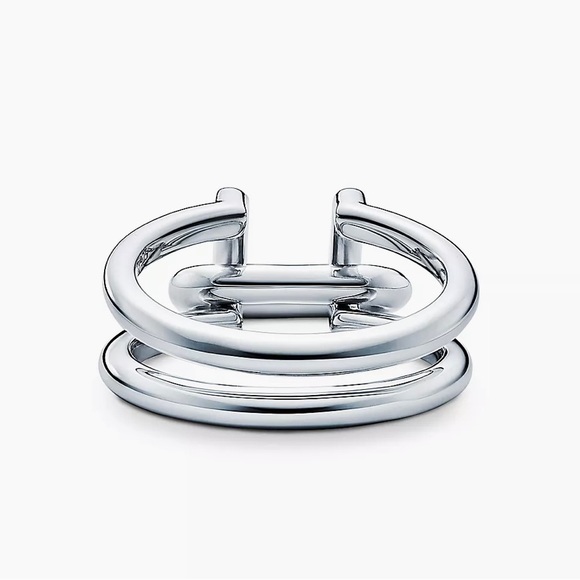 TIFFANY & CO. Sterling Silver “Hardware Two-row” Ring EUC and Authentic - Picture 6 of 12